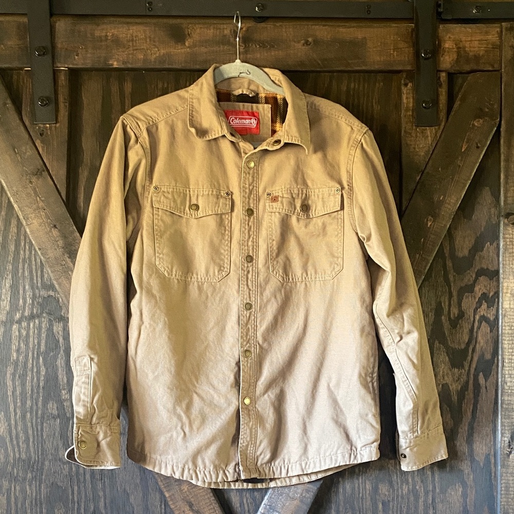 Coleman Men's Brown Flannel Shirt Jacket - Small